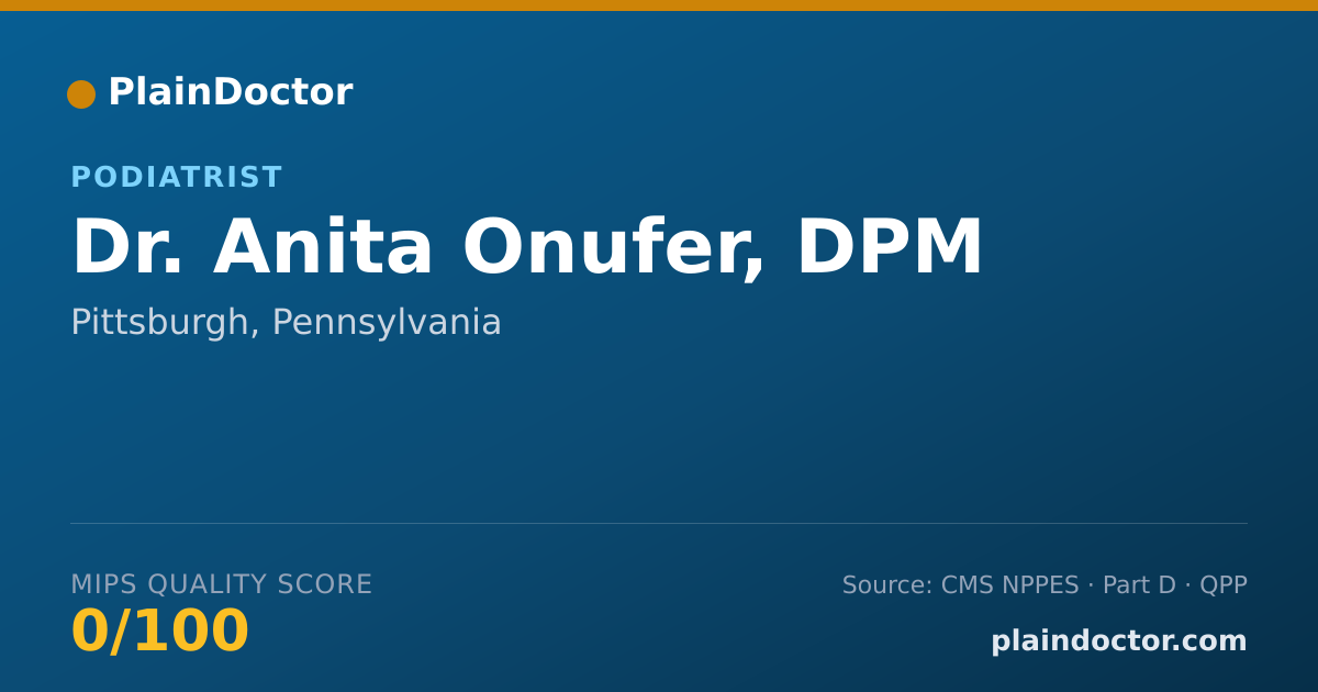 Shareable card for Anita Onufer, DPM - Podiatrist, Pittsburgh, PA