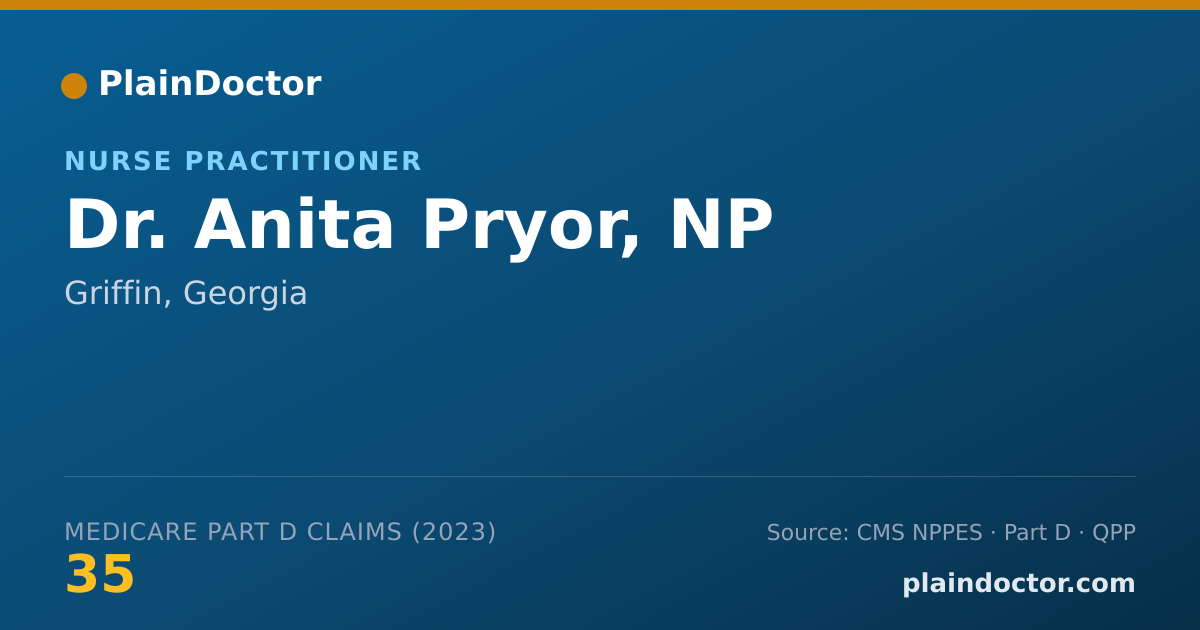 Shareable card for Anita Pryor, NP - Nurse Practitioner, Griffin, GA