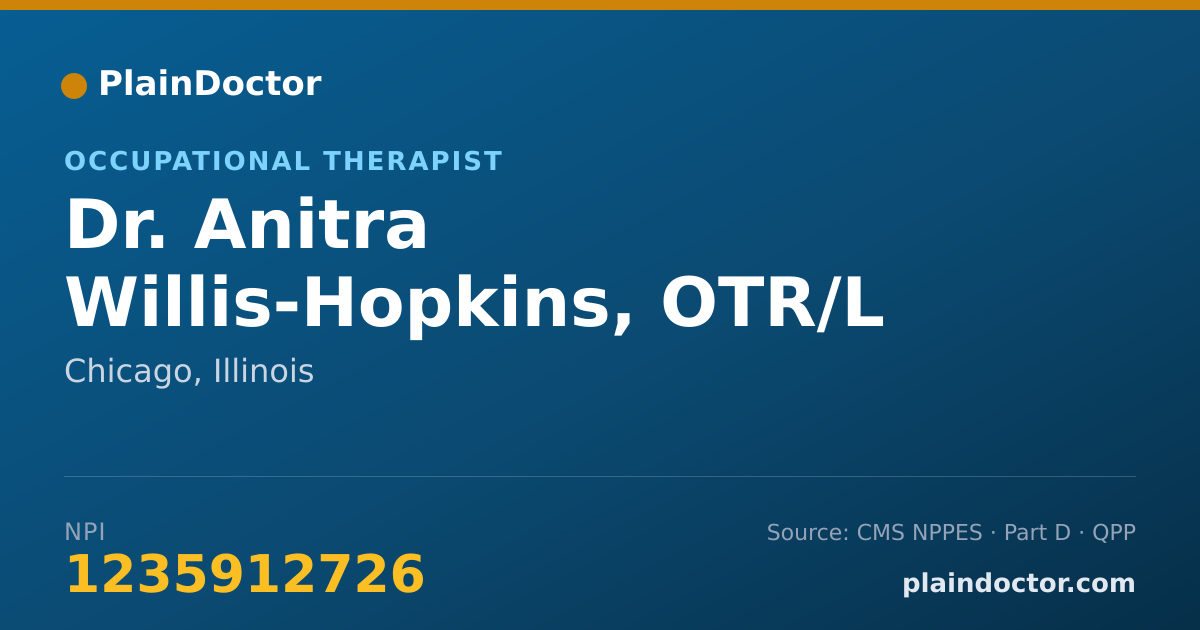 Shareable card for Anitra Willis-Hopkins, OTR/L - Occupational Therapist, Chicago, IL