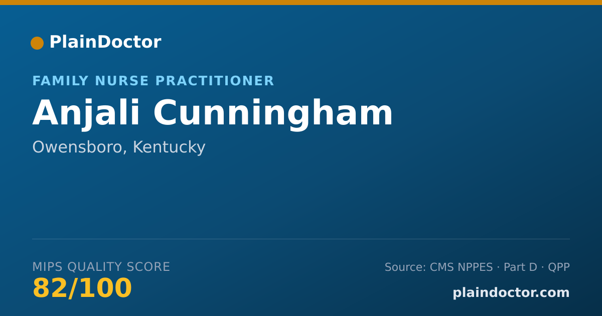 Shareable card for Anjali Cunningham - Family Nurse Practitioner, Owensboro, KY