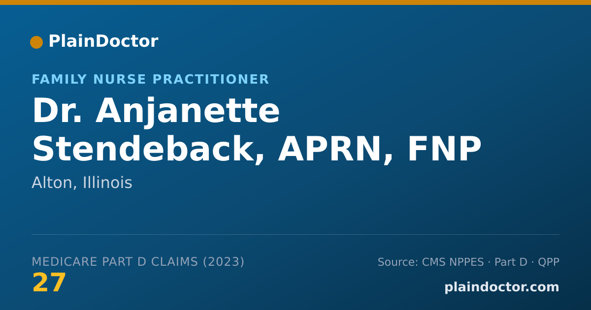 Shareable card for Anjanette Stendeback, APRN, FNP - Family Nurse Practitioner, Alton, IL