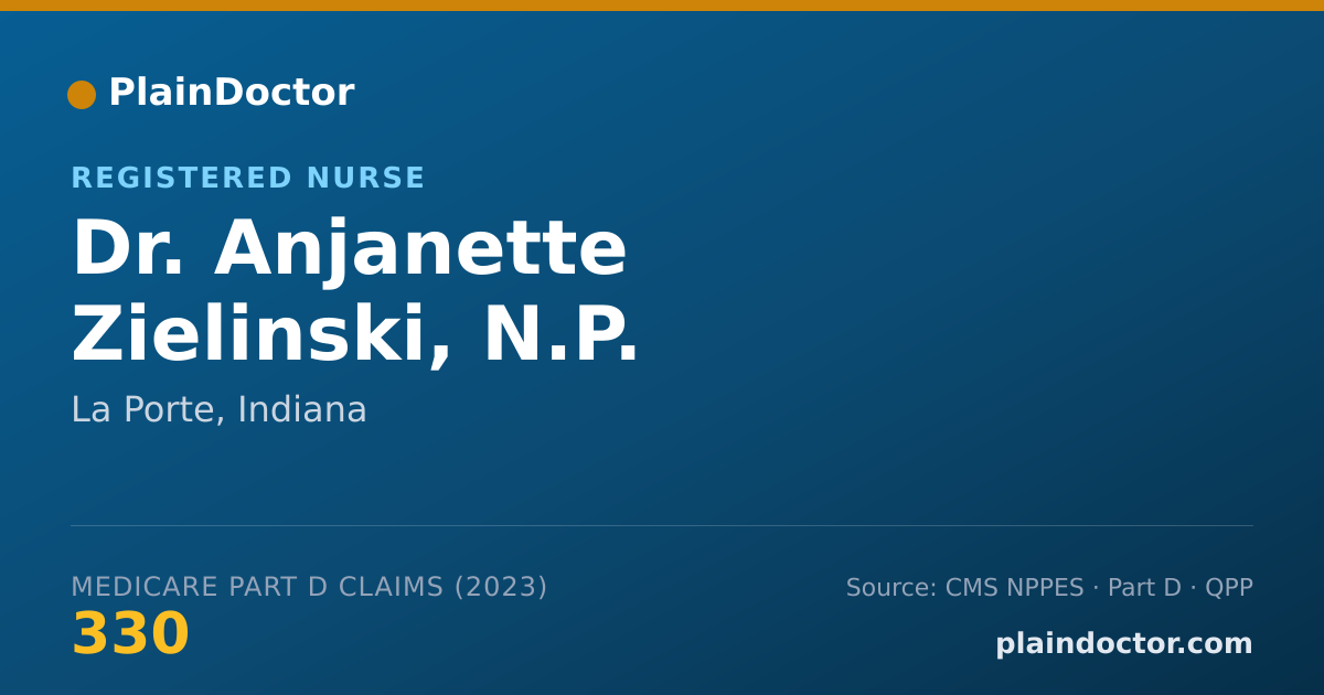 Shareable card for Anjanette Zielinski, N.P. - Registered Nurse, La Porte, IN