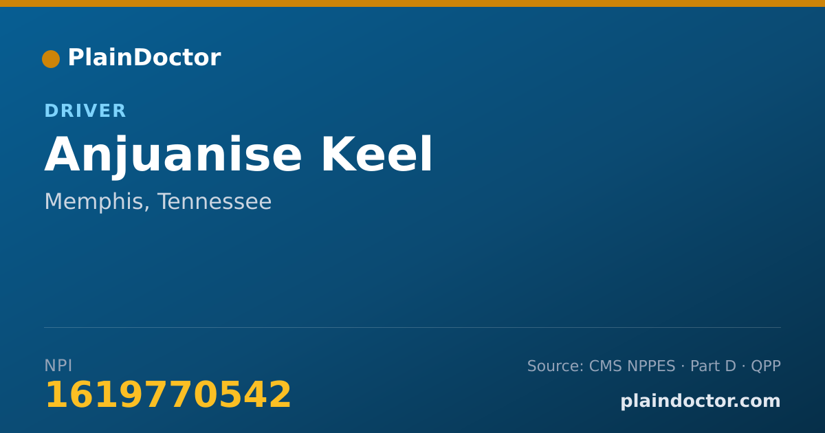 Shareable card for Anjuanise Keel - Driver, Memphis, TN