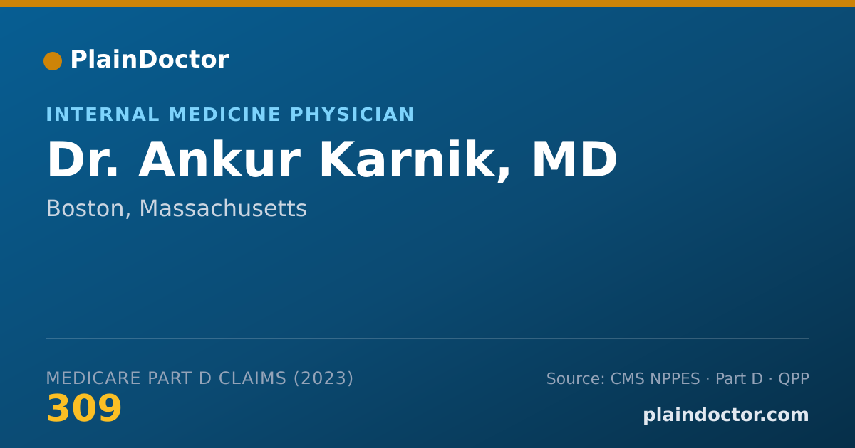 Shareable card for Ankur Karnik, MD - Internal Medicine Physician, Boston, MA