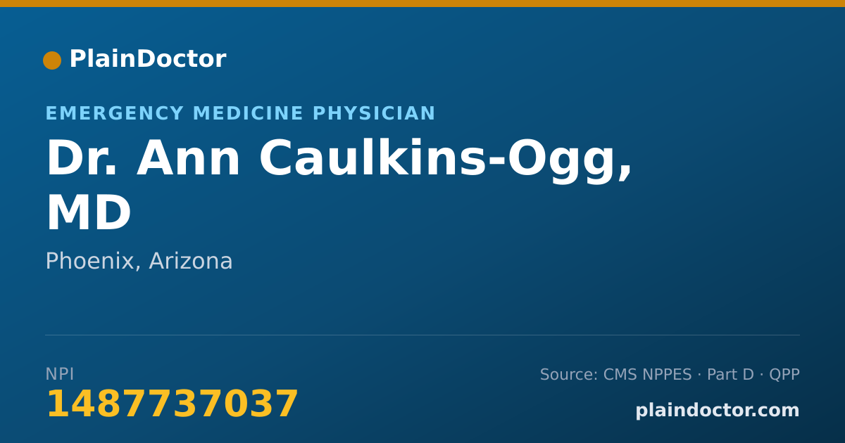 Shareable card for Ann Caulkins-Ogg, MD - Emergency Medicine Physician, Phoenix, AZ