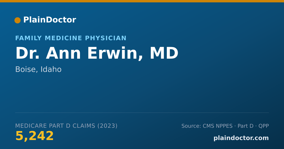 Shareable card for Ann Erwin, MD - Family Medicine Physician, Boise, ID
