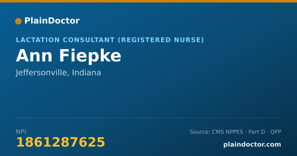 Shareable card for Ann Fiepke - Lactation Consultant (Registered Nurse), Jeffersonville, IN