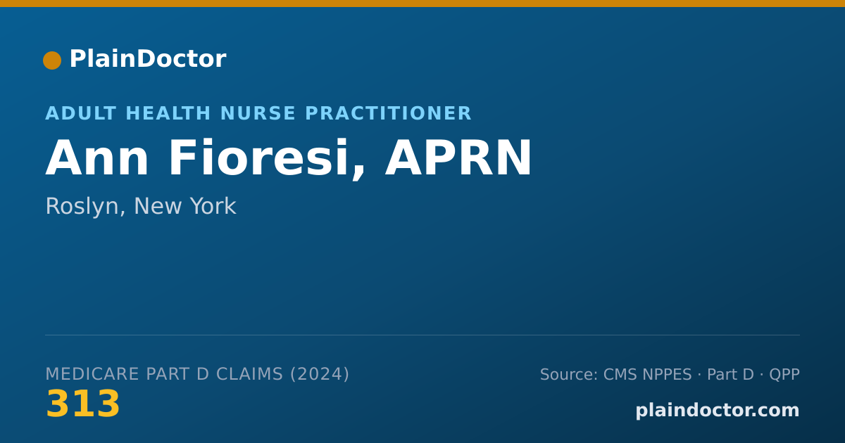Shareable card for Ann Fioresi, APRN - Adult Health Nurse Practitioner, Roslyn, NY