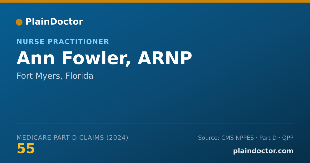 Shareable card for Ann Fowler, ARNP - Nurse Practitioner, Fort Myers, FL