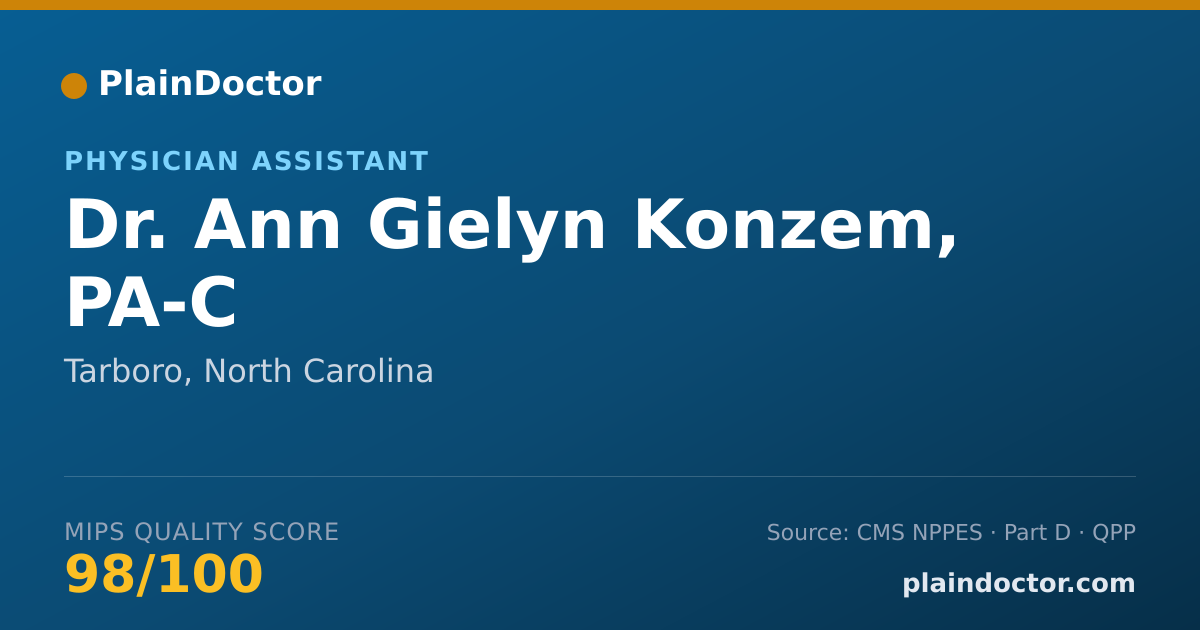 Shareable card for Ann Gielyn Konzem, PA-C - Physician Assistant, Tarboro, NC