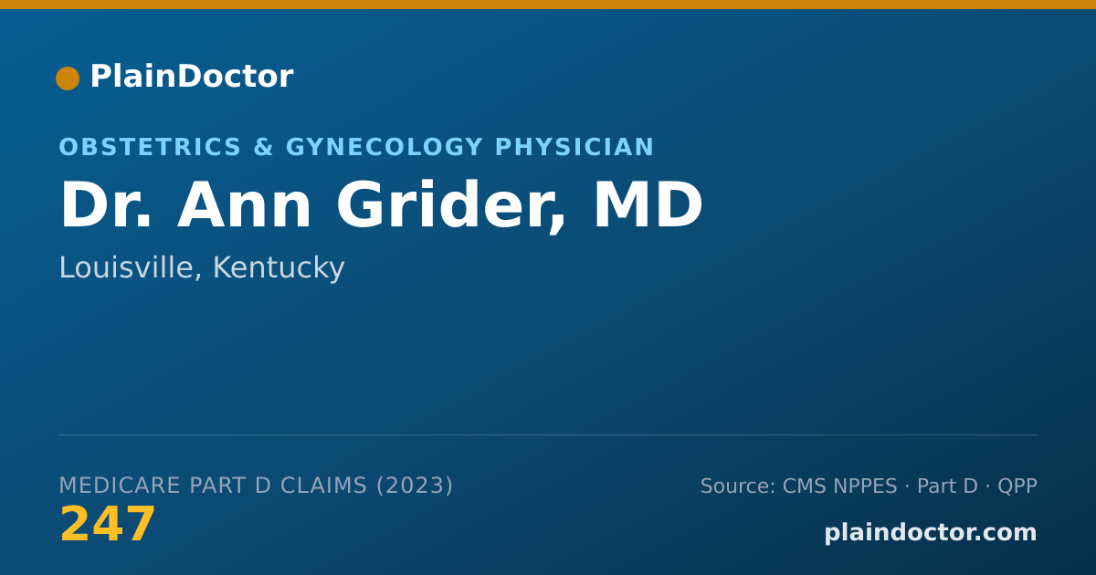 Shareable card for Ann Grider, MD - Obstetrics & Gynecology Physician, Louisville, KY