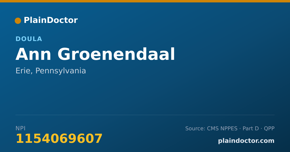 Shareable card for Ann Groenendaal - Doula, Erie, PA