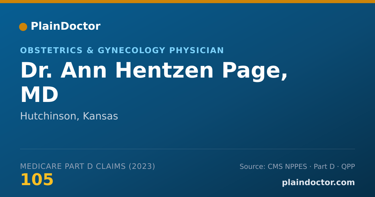 Shareable card for Ann Hentzen Page, MD - Obstetrics & Gynecology Physician, Hutchinson, KS
