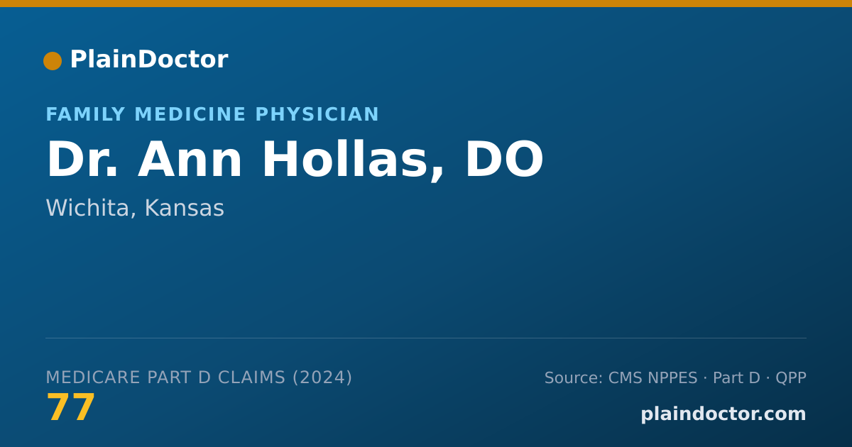 Shareable card for Ann Hollas, DO - Family Medicine Physician, Wichita, KS