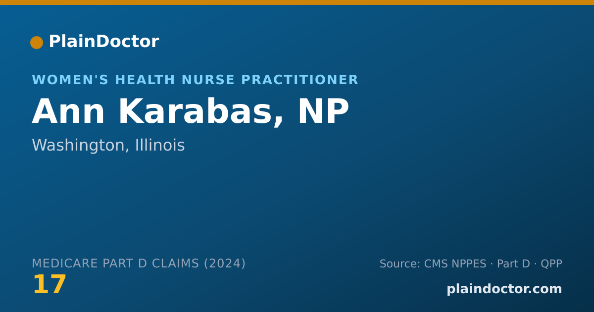 Shareable card for Ann Karabas, NP - Women's Health Nurse Practitioner, Washington, IL