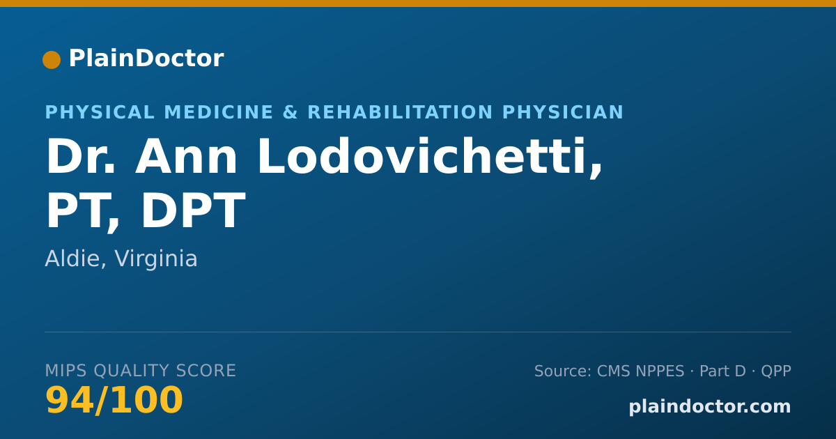 Shareable card for Ann Lodovichetti, PT, DPT - Physical Medicine & Rehabilitation Physician, Aldie, VA