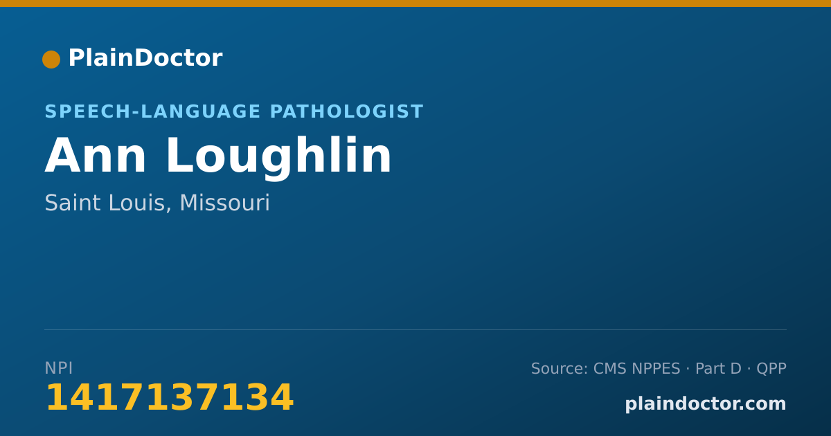 Shareable card for Ann Loughlin - Speech-Language Pathologist, Saint Louis, MO