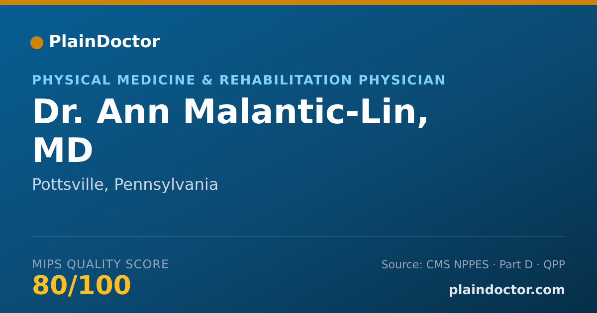 Shareable card for Ann Malantic-Lin, MD - Physical Medicine & Rehabilitation Physician, Pottsville, PA