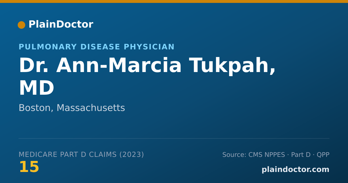 Shareable card for Ann-Marcia Tukpah, MD - Pulmonary Disease Physician, Boston, MA