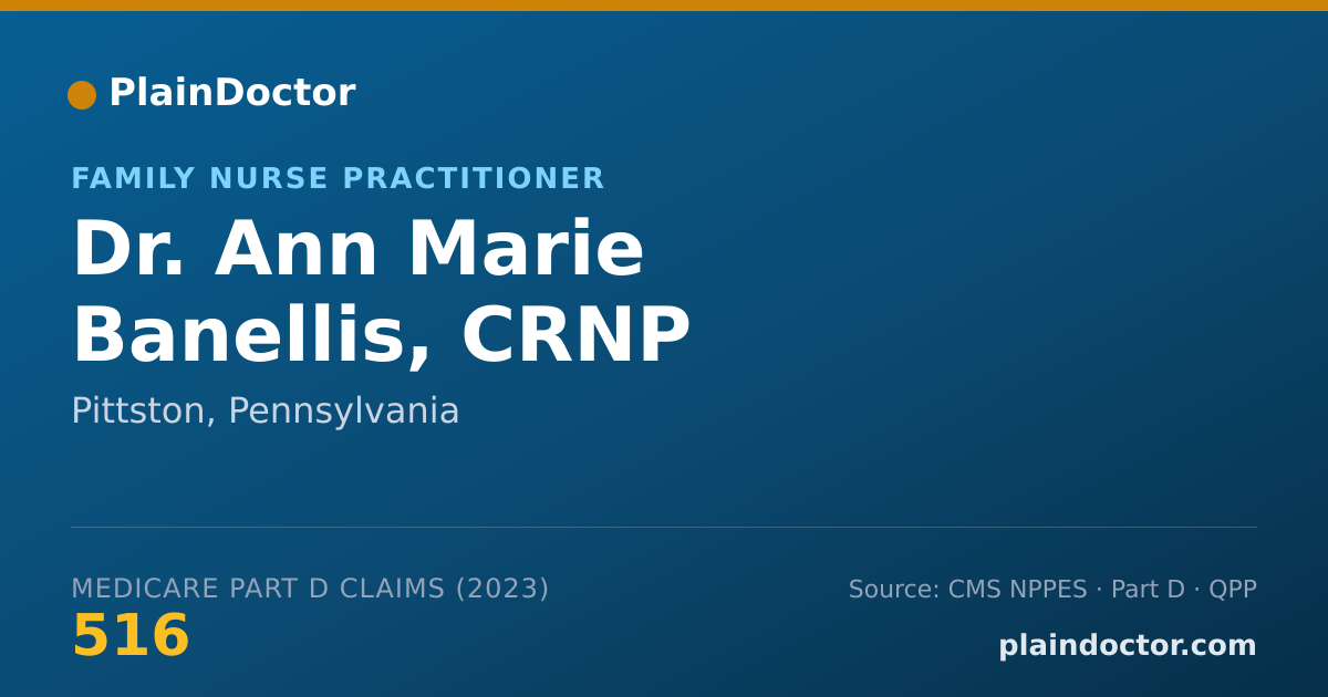 Shareable card for Ann Marie Banellis, CRNP - Family Nurse Practitioner, Pittston, PA