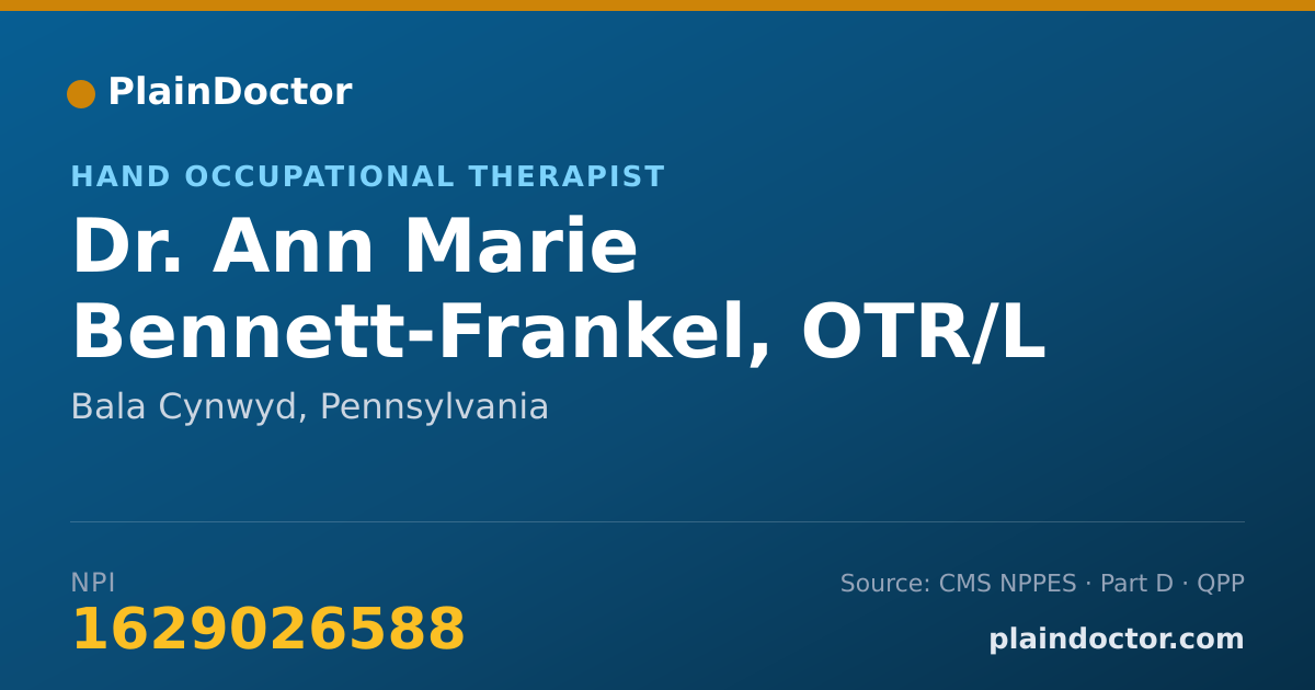 Shareable card for Ann Marie Bennett-Frankel, OTR/L - Hand Occupational Therapist, Bala Cynwyd, PA