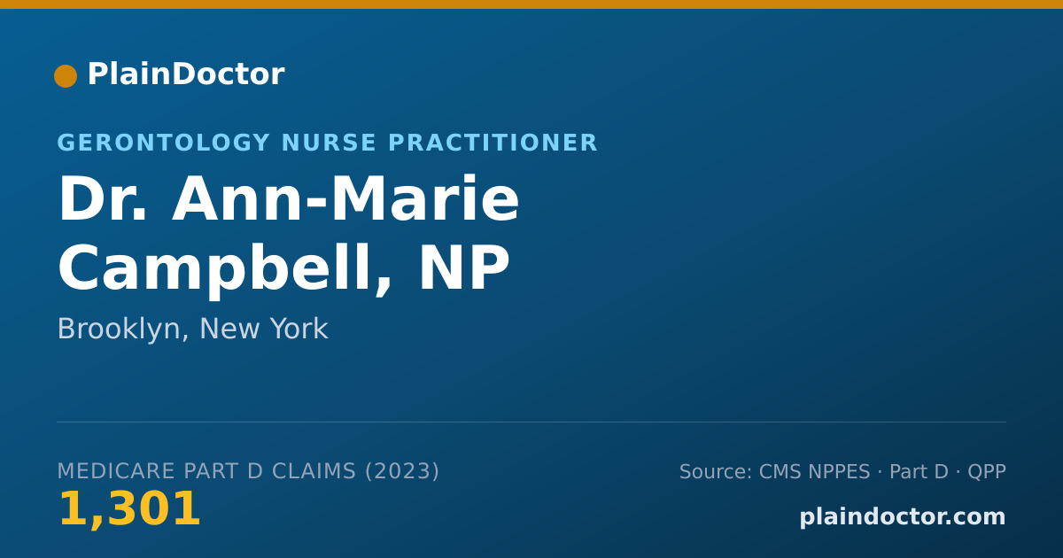Shareable card for Ann-Marie Campbell, NP - Gerontology Nurse Practitioner, Brooklyn, NY