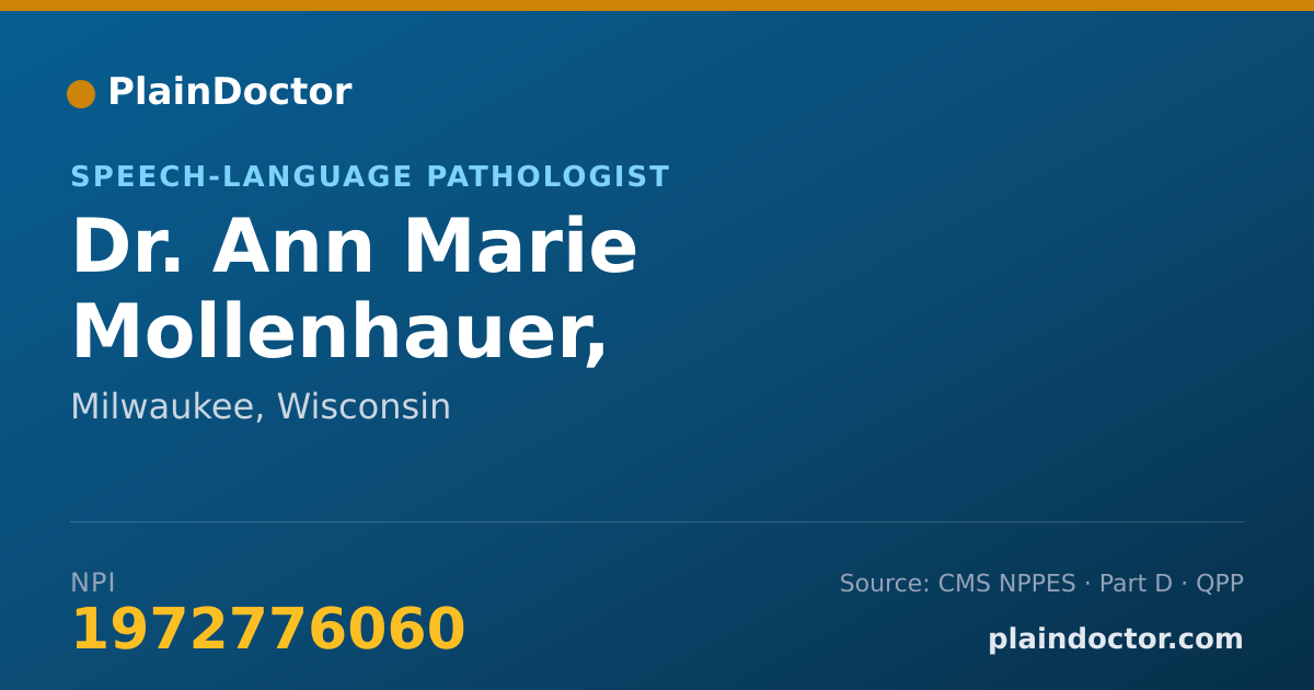 Shareable card for Ann Marie Mollenhauer, MS/CCC-SLP - Speech-Language Pathologist, Milwaukee, WI