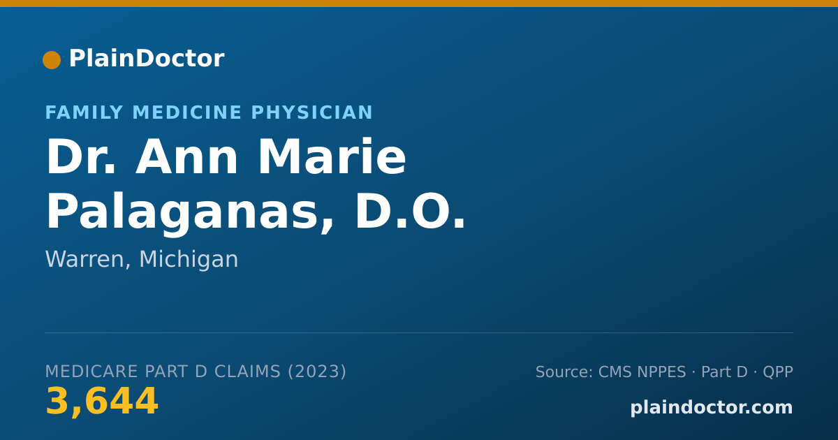 Shareable card for Ann Marie Palaganas, D.O. - Family Medicine Physician, Warren, MI