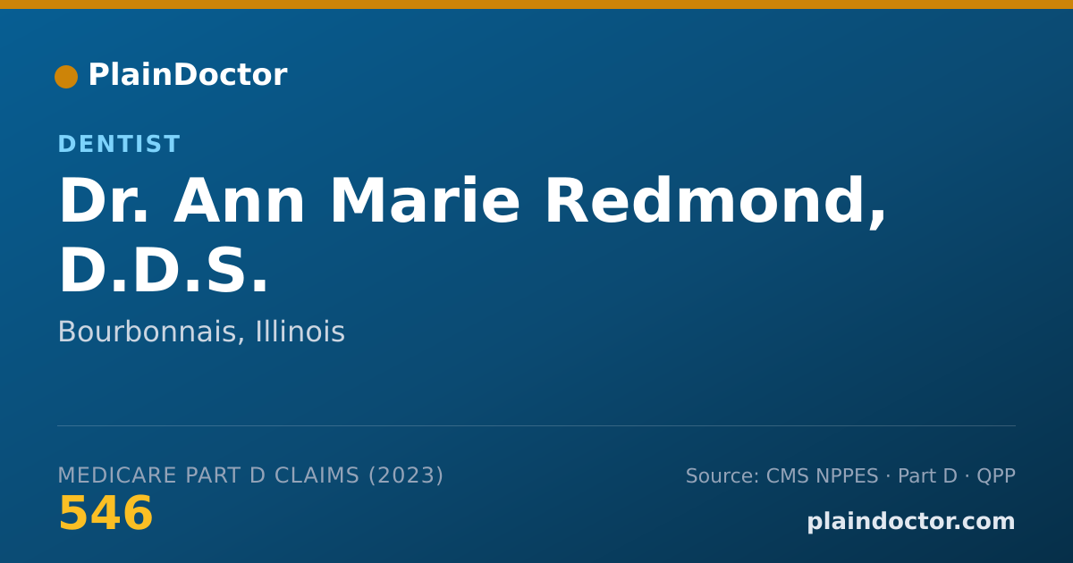Shareable card for Ann Marie Redmond, D.D.S. - Dentist, Bourbonnais, IL