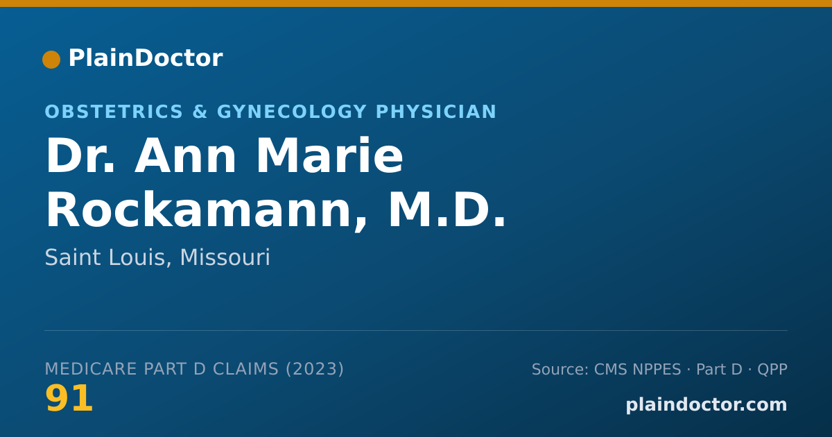 Shareable card for Ann Marie Rockamann, M.D. - Obstetrics & Gynecology Physician, Saint Louis, MO