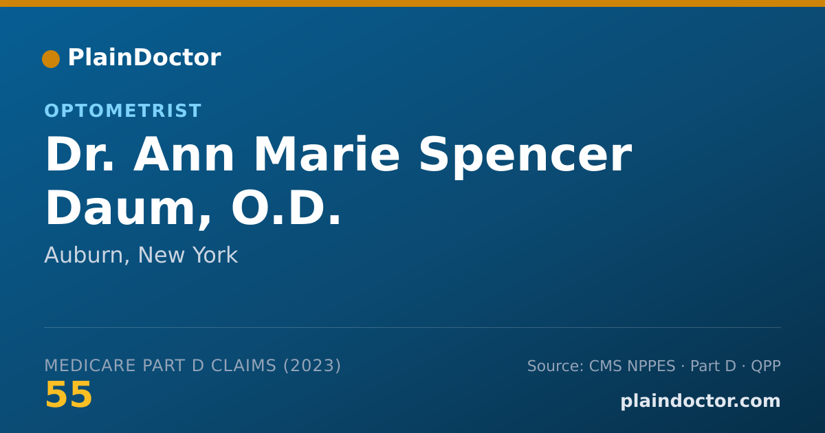Shareable card for Ann Marie Spencer Daum, O.D. - Optometrist, Auburn, NY