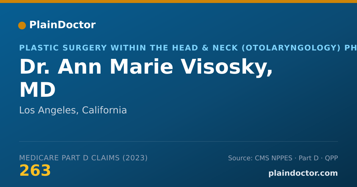 Shareable card for Ann Marie Visosky, MD - Plastic Surgery within the Head & Neck (Otolaryngology) Physician, Los Angeles, CA