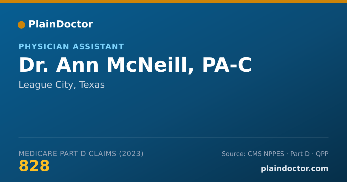 Shareable card for Ann McNeill, PA-C - Physician Assistant, League City, TX