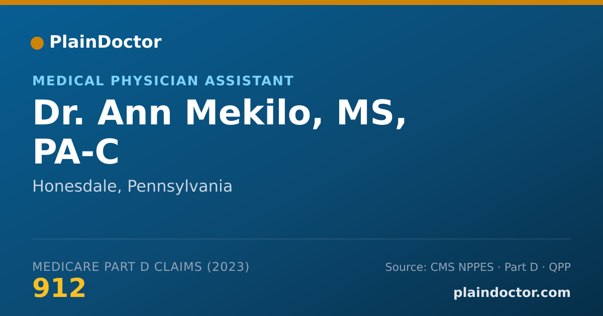 Shareable card for Ann Mekilo, MS, PA-C - Medical Physician Assistant, Honesdale, PA