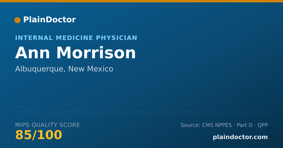 Shareable card for Ann Morrison - Internal Medicine Physician, Albuquerque, NM