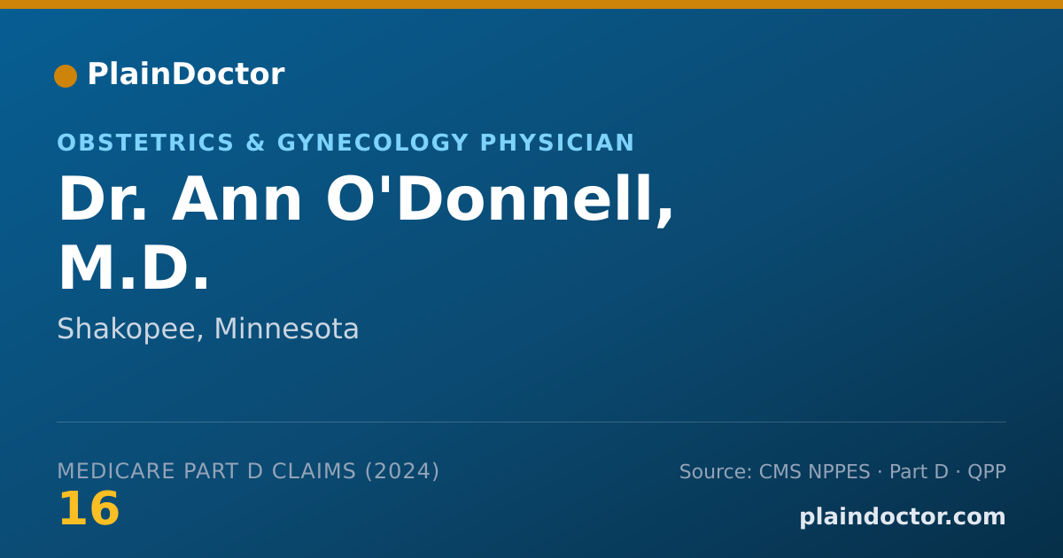 Shareable card for Ann O'Donnell, M.D. - Obstetrics & Gynecology Physician, Shakopee, MN