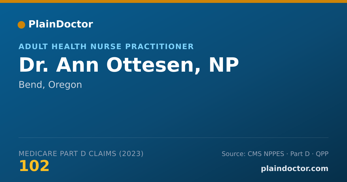 Shareable card for Ann Ottesen, NP - Adult Health Nurse Practitioner, Bend, OR