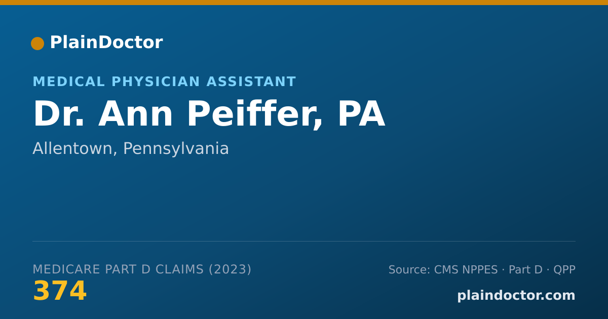 Shareable card for Ann Peiffer, PA - Medical Physician Assistant, Allentown, PA