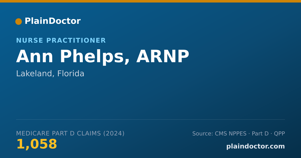 Shareable card for Ann Phelps, ARNP - Family Nurse Practitioner, Lakeland, FL