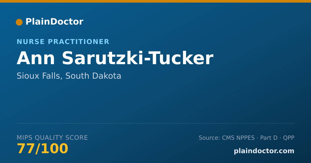 Shareable card for Ann Sarutzki-Tucker - Nurse Practitioner, Sioux Falls, SD