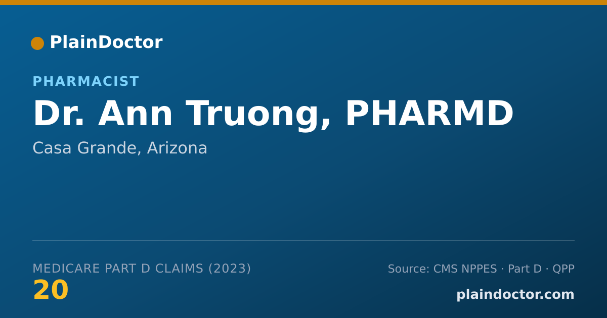 Shareable card for Ann Truong, PHARMD - Pharmacist, Casa Grande, AZ
