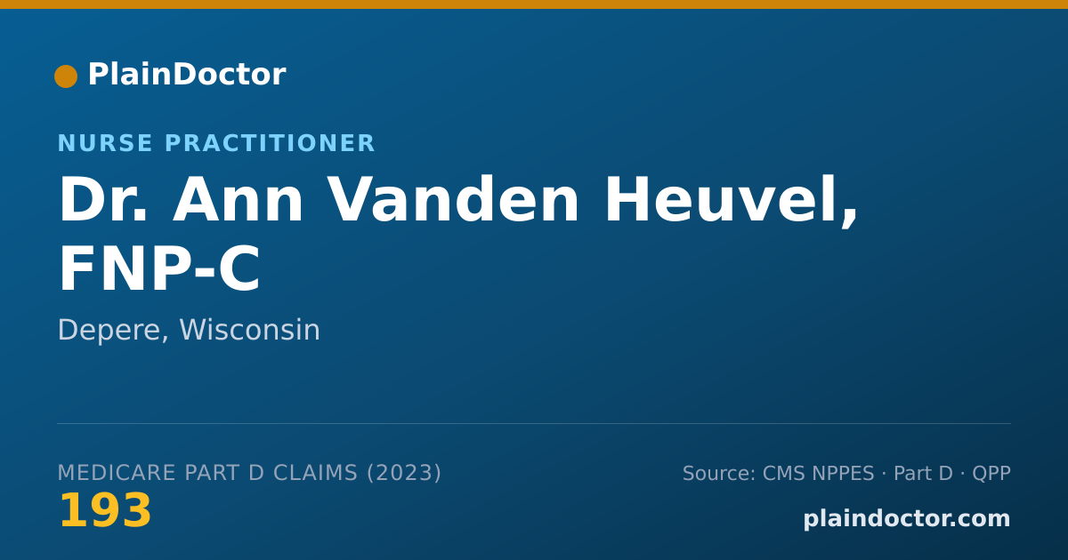Shareable card for Ann Vanden Heuvel, FNP-C - Nurse Practitioner, Depere, WI