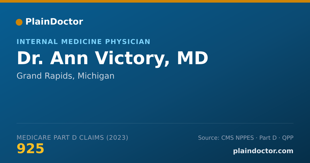 Shareable card for Ann Victory, MD - Internal Medicine Physician, Grand Rapids, MI