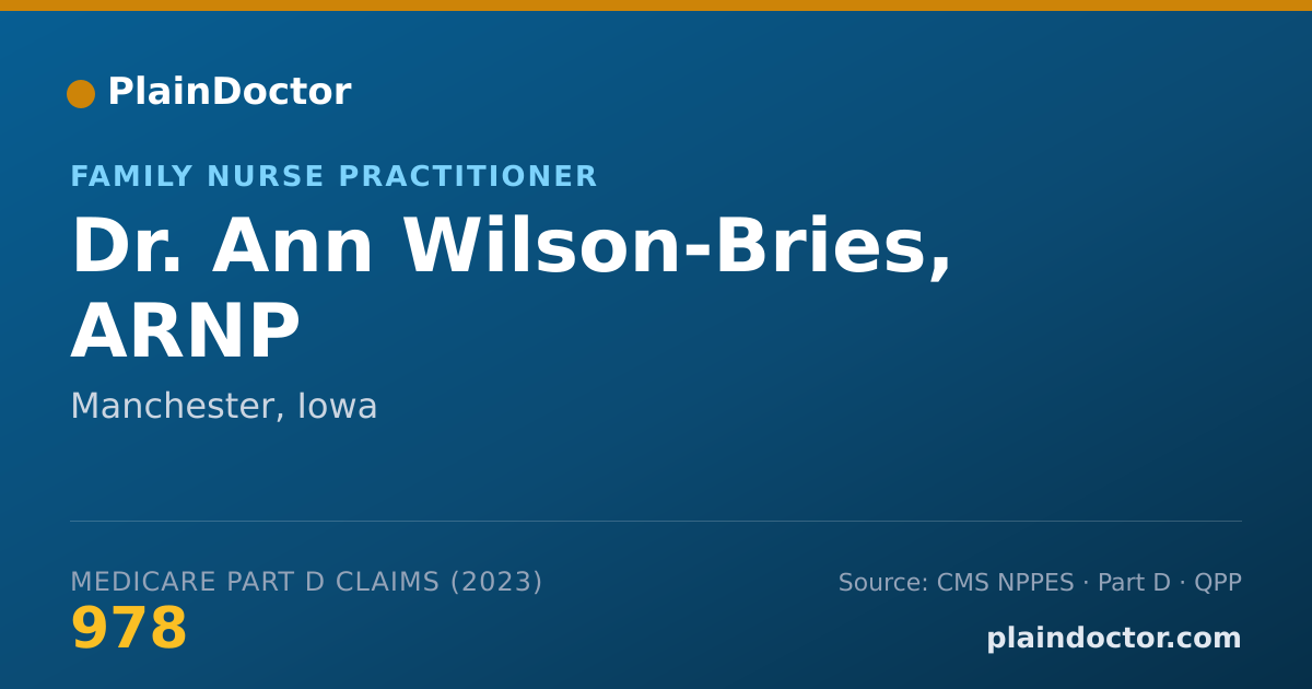 Shareable card for Ann Wilson-Bries, ARNP - Family Nurse Practitioner, Manchester, IA