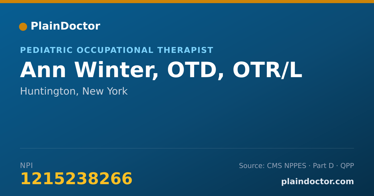 Shareable card for Ann Winter, OTD, OTR/L - Pediatric Occupational Therapist, Huntington, NY