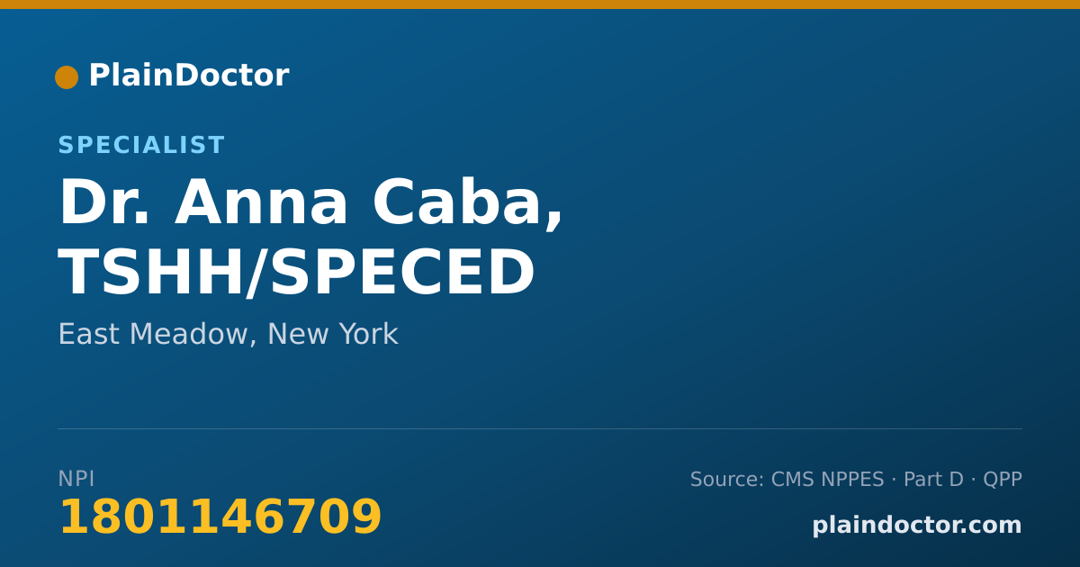 Shareable card for Anna Caba, TSHH/SPECED - Specialist, East Meadow, NY