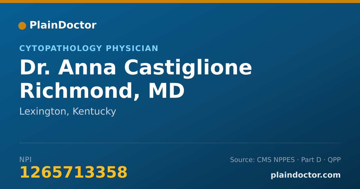 Shareable card for Anna Castiglione Richmond, MD - Cytopathology Physician, Lexington, KY