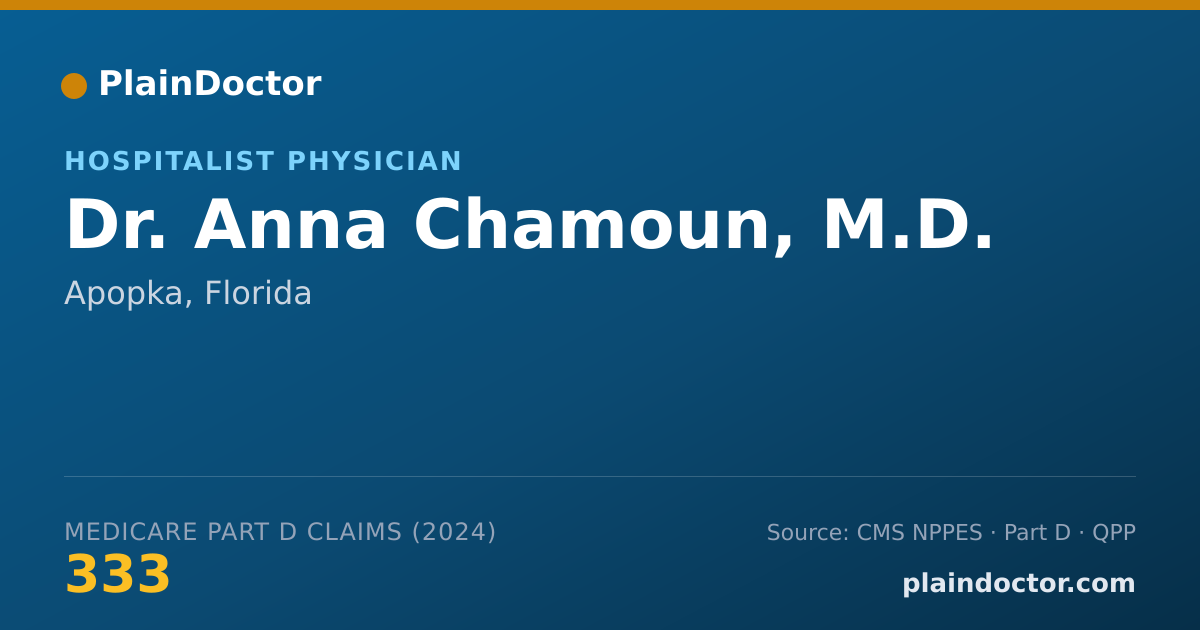 Shareable card for Anna Chamoun, M.D. - Family Medicine Physician, Apopka, FL