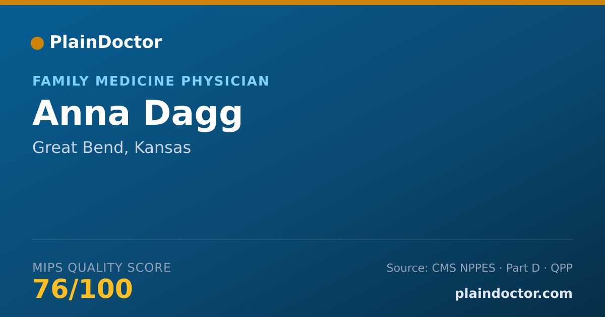 Shareable card for Anna Dagg - Family Medicine Physician, Great Bend, KS