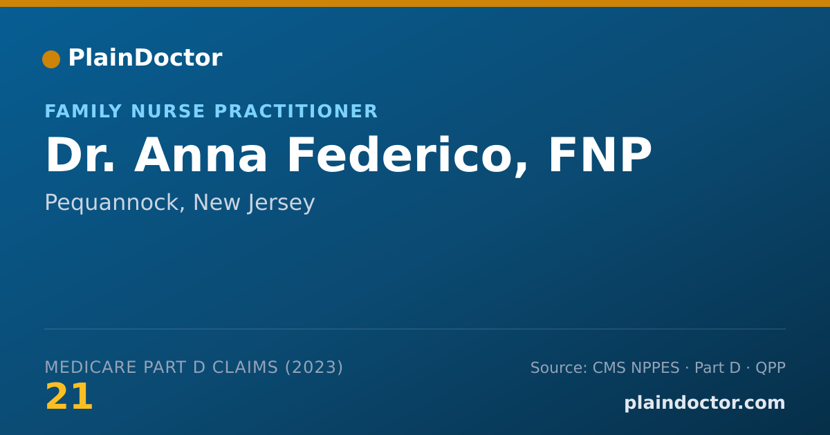 Shareable card for Anna Federico, FNP - Family Nurse Practitioner, Pequannock, NJ